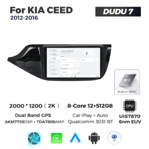 Navigatie Dedicata Kia Ceed 2012-2016 DUDU7 9" 12GB RAM, 512GB ROM, Octacore, Ecran 2K, CarPlay&AndroidAuto, Android - imagine 2