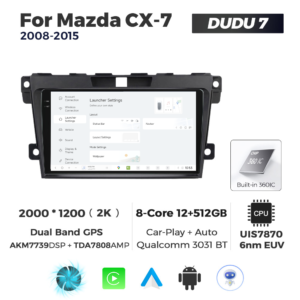 Navigatie Dedicata Mazda CX-7 2008-2015 DUDU7 9" 12GB RAM, 512GB ROM, Octacore, Ecran 2K, CarPlay&AndroidAuto, Android - imagine 2