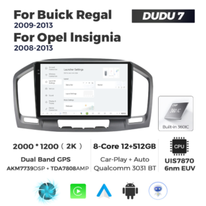 Navigatie Dedicata Opel Insignia 2008-2013 DUDU7 9" 12GB RAM, 512GB ROM, Octacore, Ecran 2K, CarPlay&AndroidAuto, Android - imagine 2