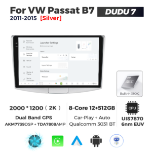 Navigatie Dedicata Volkswagen Passat B6/B7 Gri 2005-2015 DUDU7 10" 12GB RAM, 512GB ROM, Octacore, Ecran 2K, CarPlay&AndroidAuto, Android - imagine 2