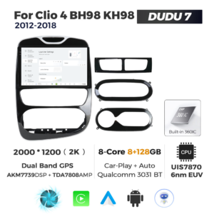 Navigatie Dedicata Renault Clio 4 2012-2018 DUDU7 9" 8GB RAM, 128GB ROM, Octacore, Ecran 2K, CarPlay&AndroidAuto, Android - imagine 2