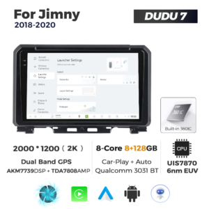 Navigatie Dedicata Suzuki Jimny 2018-2020 DUDU7 9" 8GB RAM, 128GB ROM, Octacore, Ecran 2K, CarPlay&AndroidAuto, Android - imagine 2