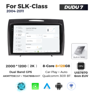 Navigatie Dedicata Benz SLK-Class 2004-2011 DUDU7 9" 8GB RAM, 128GB ROM, Octacore, Ecran 2K, CarPlay&AndroidAuto, Android - imagine 2