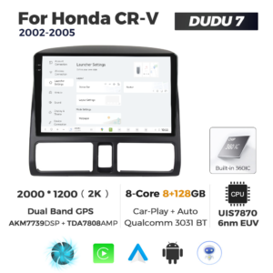 Navigatie Dedicata Honda CRV 2002-2005 DUDU7 9" 8GB RAM, 128GB ROM, Octacore, Ecran 2K, CarPlay&AndroidAuto, Android - imagine 2