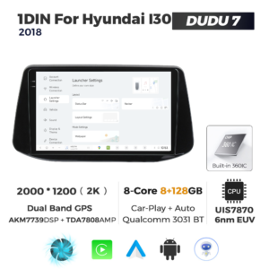 Navigatie Dedicata Hyundai I30 2018 DUDU7 9" 8GB RAM, 128GB ROM, Octacore, Ecran 2K, CarPlay&AndroidAuto, Android - imagine 2