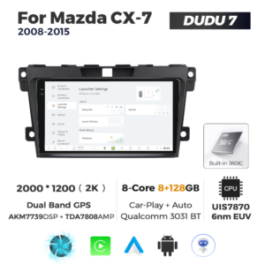 Navigatie Dedicata Mazda CX-7 2008-2015 DUDU7 9" 8GB RAM, 128GB ROM, Octacore, Ecran 2K, CarPlay&AndroidAuto, Android - imagine 2