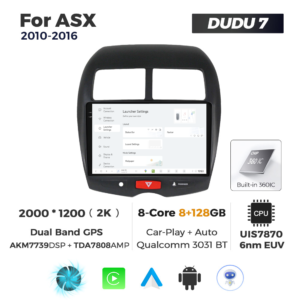 Navigatie Dedicata Mitsubishi ASX 2010-2016 DUDU7 9" 8GB RAM, 128GB ROM, Octacore, Ecran 2K, CarPlay&AndroidAuto, Android - imagine 2