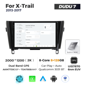 Navigatie Dedicata Nissan X-Trail 2013-2017 DUDU7 9" 8GB RAM, 128GB ROM, Octacore, Ecran 2K, CarPlay&AndroidAuto, Android - imagine 2