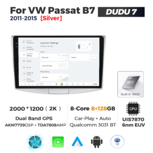 Navigatie Dedicata Volkswagen Passat B6/B7 Gri 2005-2015 DUDU7 10" 8GB RAM, 128GB ROM, Octacore, Ecran 2K, CarPlay&AndroidAuto, Android - imagine 2
