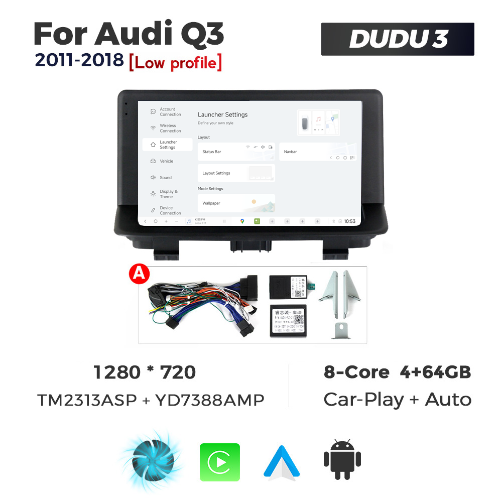 Navigatie Dedicata Audi Q3 2011-2018 (Concert/Chorus) DUDU3 9" 4GB RAM, 64GB ROM, Octacore, Ecran HD, CarPlay&AndroidAuto, Android - imagine 2