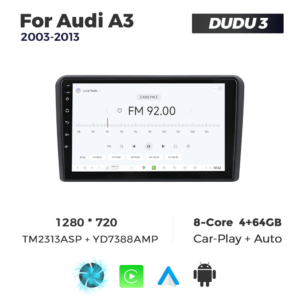 Navigatie Dedicata Audi A3 2003-2013 DUDU3 9" 4GB RAM, 64GB ROM, Octacore, Ecran HD, CarPlay&AndroidAuto, Android - imagine 3