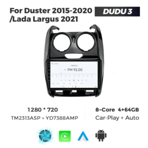 Navigatie Dedicata Renault Duster 2015-2020 DUDU3 9" 4GB RAM, 64GB ROM, Octacore, Ecran HD, CarPlay&AndroidAuto, Android - imagine 3