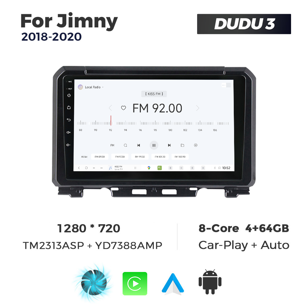 Navigatie Dedicata Suzuki Jimny 2018-2020 DUDU3 9" 4GB RAM, 64GB ROM, Octacore, Ecran HD, CarPlay&AndroidAuto, Android - imagine 3