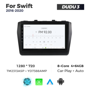 Navigatie Dedicata Suzuki Swift 2016-2020 DUDU3 9" 4GB RAM, 64GB ROM, Octacore, Ecran HD, CarPlay&AndroidAuto, Android - imagine 3