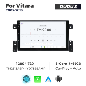 Navigatie Dedicata Suzuki Vitara 2005-2015 DUDU3 9" 4GB RAM, 64GB ROM, Octacore, Ecran HD, CarPlay&AndroidAuto, Android - imagine 3