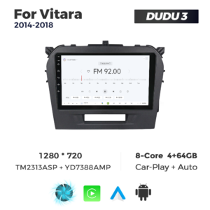 Navigatie Dedicata Suzuki Vitara 2014-2018 DUDU3 9" 4GB RAM, 64GB ROM, Octacore, Ecran HD, CarPlay&AndroidAuto, Android - imagine 3