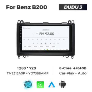 Navigatie Dedicata Benz B200 DUDU3 9" 4GB RAM, 64GB ROM, Octacore, Ecran HD, CarPlay&AndroidAuto, Android - imagine 3