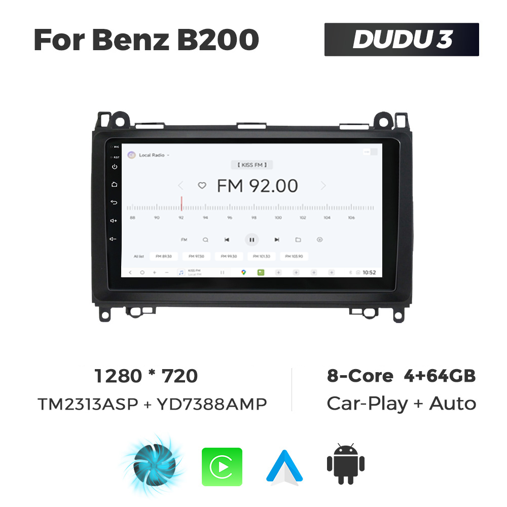 Navigatie Dedicata Benz B200 DUDU3 9" 4GB RAM, 64GB ROM, Octacore, Ecran HD, CarPlay&AndroidAuto, Android - imagine 3