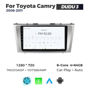 Navigatie Dedicata Toyota Camry 2006-2011 DUDU3 9" 4GB RAM, 64GB ROM, Octacore, Ecran HD, CarPlay&AndroidAuto, Android - imagine 3