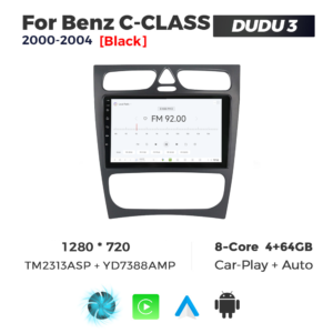 Navigatie Dedicata Benz C-Class 2000-2004 DUDU3 9" 4GB RAM, 64GB ROM, Octacore, Ecran HD, CarPlay&AndroidAuto, Android - imagine 3