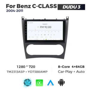 Navigatie Dedicata Benz C-Class 2004-2011 DUDU3 9" 4GB RAM, 64GB ROM, Octacore, Ecran HD, CarPlay&AndroidAuto, Android - imagine 3