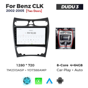 Navigatie Dedicata Benz CLK 2002-2005 DUDU3 9" 4GB RAM, 64GB ROM, Octacore, Ecran HD, CarPlay&AndroidAuto, Android - imagine 3