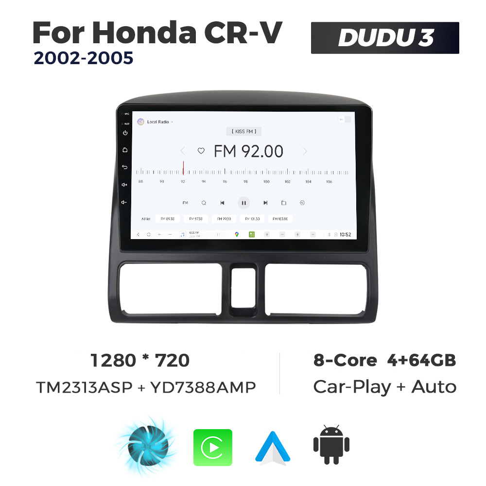 Navigatie Dedicata Honda CRV 2002-2005 DUDU3 9" 4GB RAM, 64GB ROM, Octacore, Ecran HD, CarPlay&AndroidAuto, Android - imagine 3