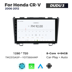 Navigatie Dedicata Honda CRV 2006-2012 DUDU3 9" 4GB RAM, 64GB ROM, Octacore, Ecran HD, CarPlay&AndroidAuto, Android - imagine 3
