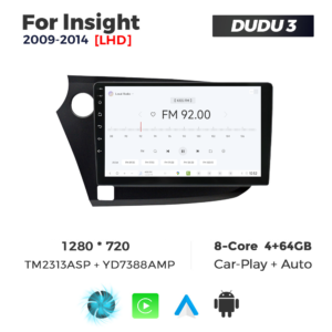 Navigatie Dedicata Honda Insight 2009-2014 DUDU3 9" 4GB RAM, 64GB ROM, Octacore, Ecran HD, CarPlay&AndroidAuto, Android - imagine 3