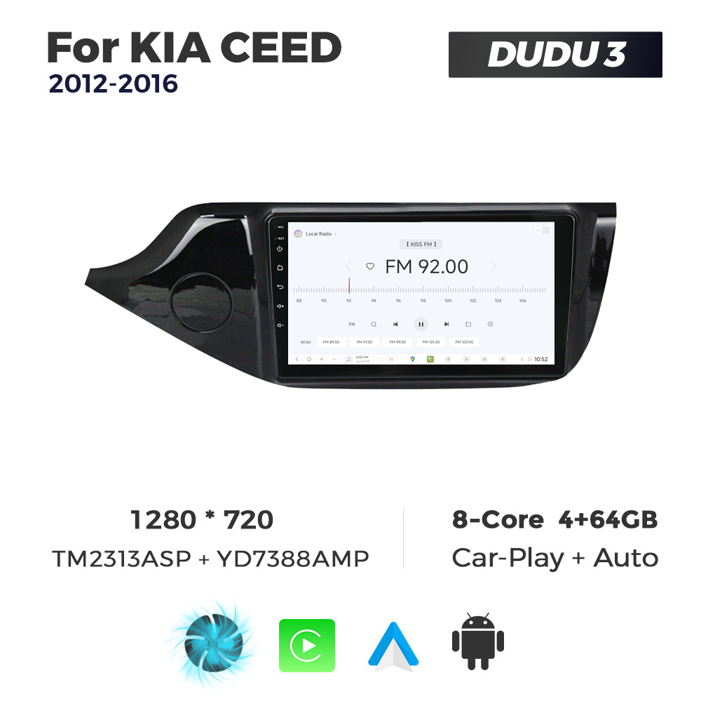 Navigatie Dedicata Kia Ceed 2012-2016 DUDU3 9" 4GB RAM, 64GB ROM, Octacore, Ecran HD, CarPlay&AndroidAuto, Android - imagine 3