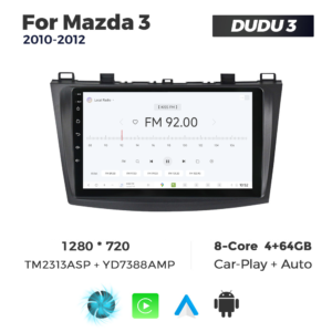 Navigatie Dedicata Mazda 3 2010-2012 DUDU3 9" 4GB RAM, 64GB ROM, Octacore, Ecran HD, CarPlay&AndroidAuto, Android - imagine 3