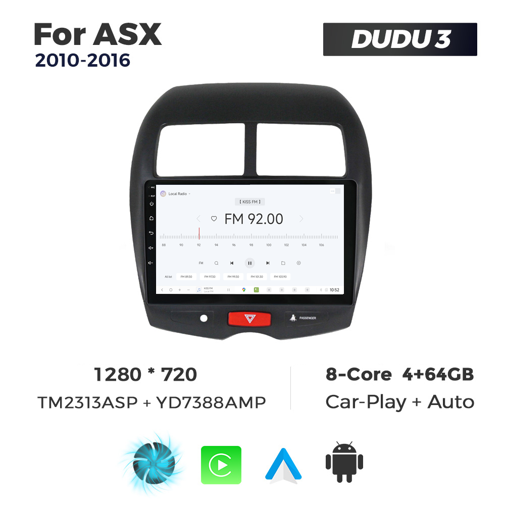 Navigatie Dedicata Mitsubishi ASX 2010-2016 DUDU3 9" 4GB RAM, 64GB ROM, Octacore, Ecran HD, CarPlay&AndroidAuto, Android - imagine 3