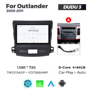 Navigatie Dedicata Mitsubishi Outlander 2005-2011 DUDU3 9" 4GB RAM, 64GB ROM, Octacore, Ecran HD, CarPlay&AndroidAuto, Android - imagine 3