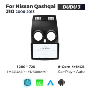 Navigatie Dedicata Nissan Qashqai J10 2006-2013 DUDU3 9" 4GB RAM, 64GB ROM, Octacore, Ecran HD, CarPlay&AndroidAuto, Android - imagine 3