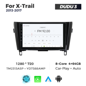 Navigatie Dedicata Nissan X-Trail 2013-2017 DUDU3 9" 4GB RAM, 64GB ROM, Octacore, Ecran HD, CarPlay&AndroidAuto, Android - imagine 3