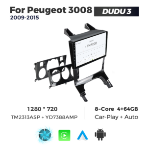 Navigatie Dedicata Peugeot 3008 2009-2015 DUDU3 9" 4GB RAM, 64GB ROM, Octacore, Ecran HD, CarPlay&AndroidAuto, Android - imagine 3