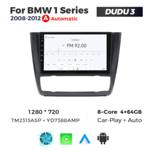 Navigatie Dedicata BMW Seria 1 2008-2012 DUDU3 9" 4GB RAM, 64GB ROM, Octacore, Ecran HD, CarPlay&AndroidAuto, Android, Clima - imagine 3