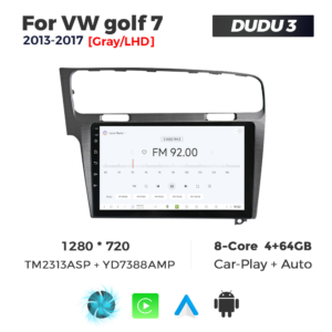 Navigatie Dedicata Volkswagen Golf 7 Gri 2013-2017 DUDU3 9" 4GB RAM, 64GB ROM, Octacore, Ecran HD, CarPlay&AndroidAuto, Android - imagine 3