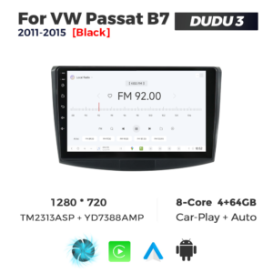 Navigatie Dedicata Volkswagen Passat B6/B7 Negru 2005-2015 DUDU3 10" 4GB RAM, 64GB ROM, Octacore, Ecran HD, CarPlay&AndroidAuto, Android - imagine 3