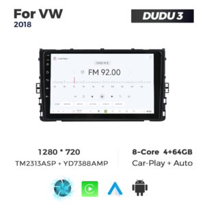 Navigatie Dedicata Volkswagen 2018+ DUDU3 9" 4GB RAM, 64GB ROM, Octacore, Ecran HD, CarPlay&AndroidAuto, Android - imagine 3