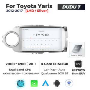Navigatie Dedicata Toyota Yaris 2012-2017 DUDU7 9" 12GB RAM, 512GB ROM, Octacore, Ecran 2K, CarPlay&AndroidAuto, Android - imagine 3