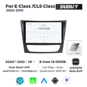 Navigatie Dedicata Benz CLS-Class 2002-2010 DUDU7 9" 12GB RAM, 512GB ROM, Octacore, Ecran 2K, CarPlay&AndroidAuto, Android - imagine 3