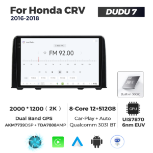 Navigatie Dedicata Honda CRV 2016-2018 DUDU7 9" 12GB RAM, 512GB ROM, Octacore, Ecran 2K, CarPlay&AndroidAuto, Android - imagine 3