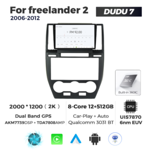 Navigatie Dedicata Land Rover Freelander 2 2006-2012 DUDU7 9" 12GB RAM, 512GB ROM, Octacore, Ecran 2K, CarPlay&AndroidAuto, Android - imagine 3