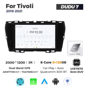 Navigatie Dedicata SsangYong Tivoli 2019-2021 DUDU7 9" 8GB RAM, 128GB ROM, Octacore, Ecran 2K, CarPlay&AndroidAuto, Android - imagine 3