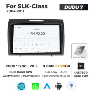 Navigatie Dedicata Benz SLK-Class 2004-2011 DUDU7 9" 8GB RAM, 128GB ROM, Octacore, Ecran 2K, CarPlay&AndroidAuto, Android - imagine 3