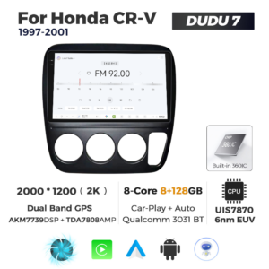 Navigatie Dedicata Honda CRV 1997-2001 DUDU7 9" 8GB RAM, 128GB ROM, Octacore, Ecran 2K, CarPlay&AndroidAuto, Android - imagine 3