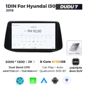 Navigatie Dedicata Hyundai I30 2018 DUDU7 9" 8GB RAM, 128GB ROM, Octacore, Ecran 2K, CarPlay&AndroidAuto, Android - imagine 3