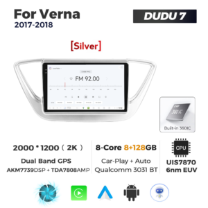 Navigatie Dedicata Hyundai Verna 2017-2018 DUDU7 9" 8GB RAM, 128GB ROM, Octacore, Ecran 2K, CarPlay&AndroidAuto, Android - imagine 3