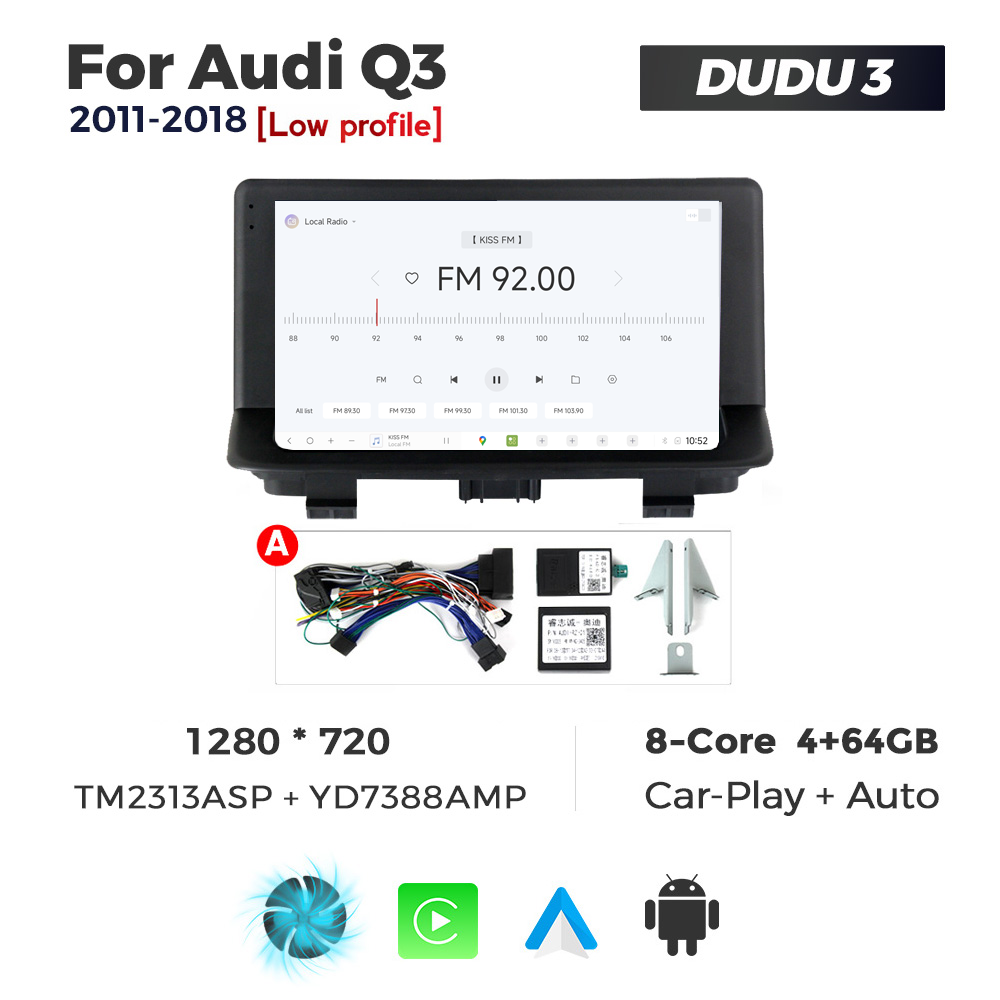 Navigatie Dedicata Audi Q3 2011-2018 (Concert/Chorus) DUDU3 9" 4GB RAM, 64GB ROM, Octacore, Ecran HD, CarPlay&AndroidAuto, Android - imagine 3